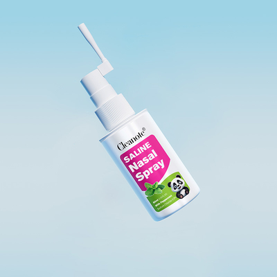 US FDA Anak-anak Mint Saline Nasal Spray Untuk hidung tersumbat 60ml Relaksasi menyegarkan